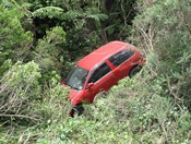 Car Crash on Gravel Road